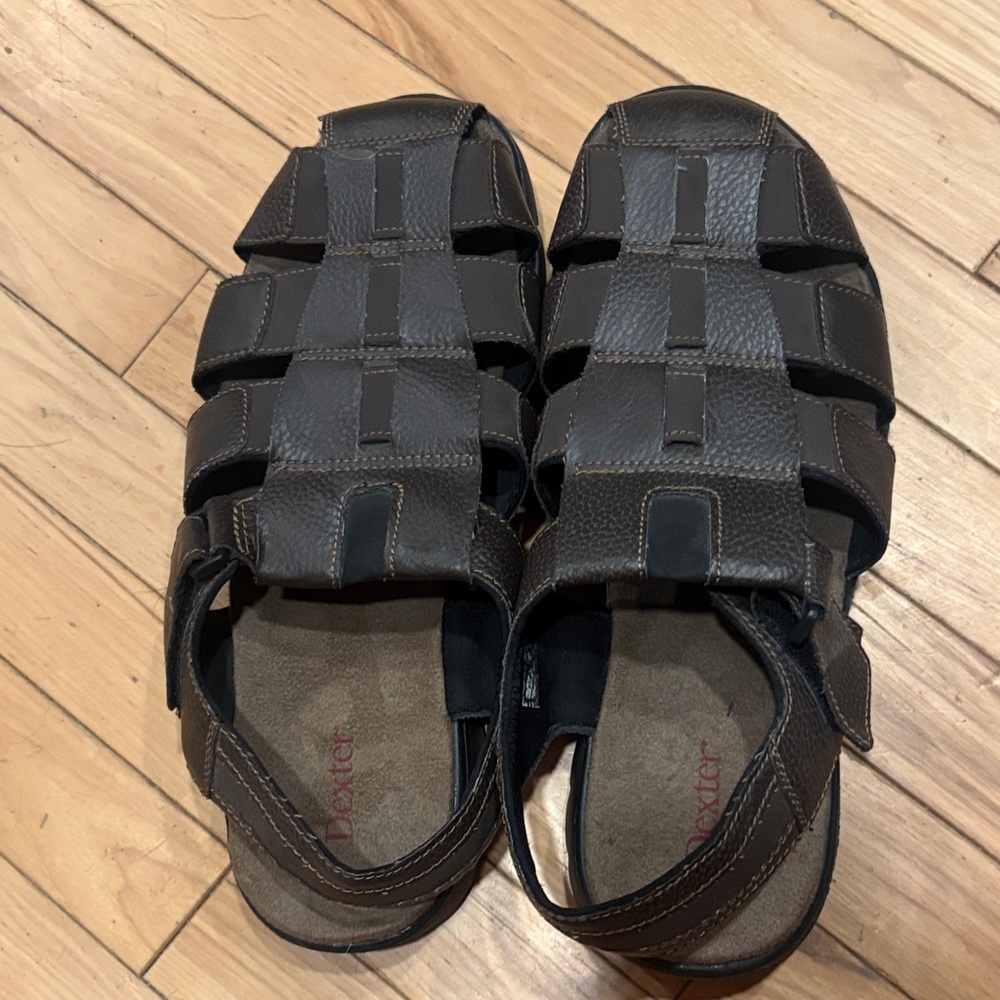 Dexter Men's Dark Brown Leather Fisherman Sandals